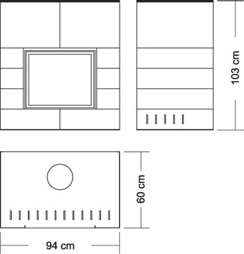 Edilkamin obostavba krbovej vložky - QUADRO