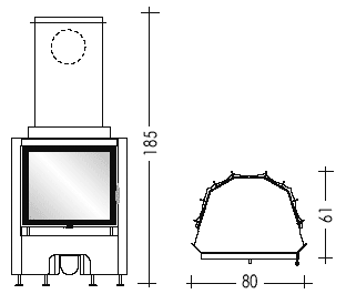 Edilkamin teplovodná krbová vložka - THERMOFIRE